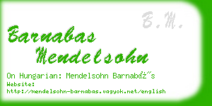 barnabas mendelsohn business card